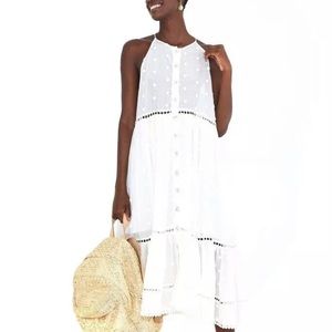 Farm Rio White Eyelet Daisy Embroidered Dress